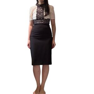 Zara woman black and white dress